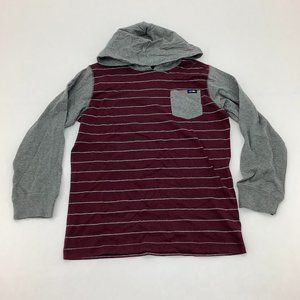 Amplify | Boy's Long Sleeve Shirt | Maroon & Grey | Small